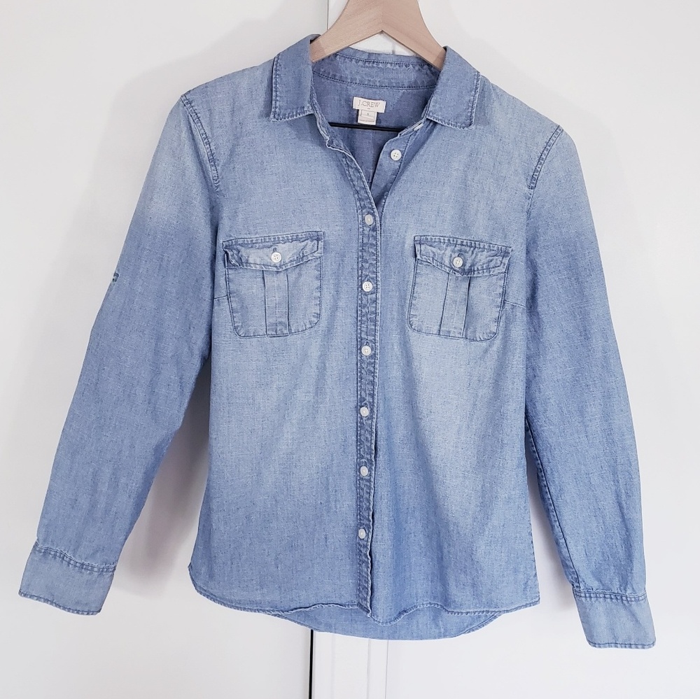 J. Crew Button Down Chambray - image 1